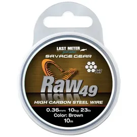 Savage Gear Raw49 0.45mm 16kg 35lb Uncoated Brown 10m