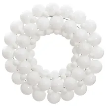 vidaXL Weihnachtskranz Weiß 45 cm Polystyrol