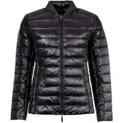 AX ARMANI EXCHANGE Damen Daunenjacke - Steppjacke, Reißverschluss, Kapuze im Kragen Schwarz XL