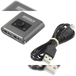 SpeaKa Professional SP-BDS-250 2 Port DisplayPort-Switch UHD 8K @ 60 Hz, UHD 4K @ 120 Hz