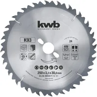 KWB 589344 Kreissägeblatt 250 x 30 mm, Made in
