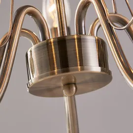 LINDBY Kronleuchter Marnia aus Metall Antik in Bronze / altmessing, für Wohnzimmer, Esszimmer, Von Lindby