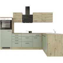 Flex-Well Winkelküche L-Form 280 cm grün