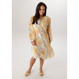 aniston plus Sommerkleid Geblümt Gelb/Weiß 54