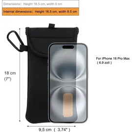 luxuskollektion Neopren Schwarz für Smartphones 6,9 Zoll