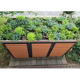 Mendler Mülltonnenbox HWC-K14 124 x 200 x 84 cm anthrazit