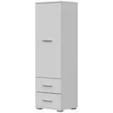 komodee Kleiderschrank FAUSKE Weiß 40x130x36 cm,
