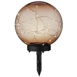 MARELIDA Solarleuchte Kunststoff 20 cm inkl. Drahtlichterkette orange