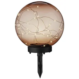 MARELIDA Solarleuchte Kunststoff 20 cm inkl. Drahtlichterkette orange
