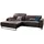KAWOLA Sofa YORK Leder Recamiere elephant