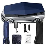 VNATWGOO 4,2 M, 4,8 M, 5,2 M, Elektrischer Universal-Carport-Sonnenschirm, Vollautomatischer Auto-Dachzelt, Faltbares Dachzelt, FüR Limousinen, Suvs, Mpvs,Blue-5.2m