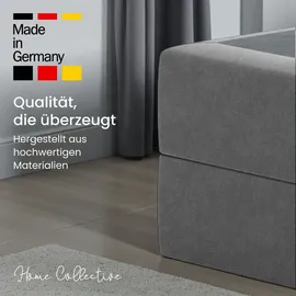home collective Boxspringbett 100 x 200 cm H2 Grau