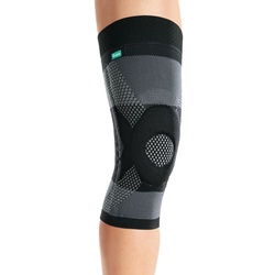JuzoFlex Genu Xtra Wide Kniebandage stabilisiert u. entlastet das Kniegelenk mit Komfortzone 1 St schwarz