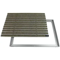 EMCO Eingangsmatte DIPLOMAT + Rahmen 25mm Aluminium, Rips Sand,