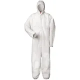 TECTOR XXL Multi Schutzanzug gegen Chemie, Staub, Nuklearpartikel - antistatischer Schutz-Overall Kat III, Typ 5 und 6 XXL,weiß