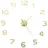 vidaXL 3D-Wanduhr 100,0 cm NA goldfarben