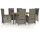 vidaXL Garten-Essgruppe 7-tlg. Grau