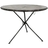Massivmoebel24 Esstisch rund 100 x 80 x 100 cm grau