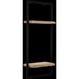 holz4home® holz4home Wandregal High in Schwarz Gerahmt von holz4home Hellgrau mit Baumkante