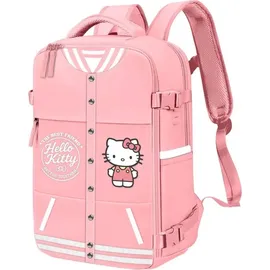 HELLO KITTY Rucksack 2.0 Handgepäck Flugzeug 40x20x25cm, Rosa, Kapazität 20 L