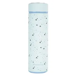 Kikkaboo Isolierflasche Savanna 500 ml, Thermoskanne, Auslaufsicher, Teesieb hellblau