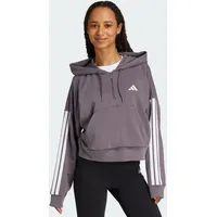 Adidas Essentials 3-Streifen French Terry Quarter-Zip Hoodie Grey Strata/White,