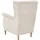Beliani Ohrensessel ABSON Cord 68 x 95 x 73 cm Hellbeige