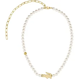 Lacoste Perlenkette MATCHPOINT Gelb/Goldfarben/Weiß Edelstahl