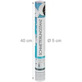 Relaxdays Party Popper Schmetterling, weiß