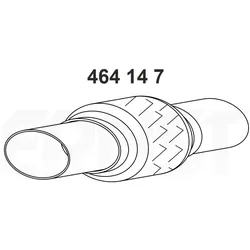 ERNST Flexrohr, Abgasanlage Reparaturrohr, Ruß-/Partikelfilter Abgasanlage,Reparaturrohr, mit Rohrstutzen für MERCEDES-BENZ 464147