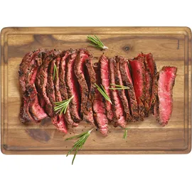 Metaltex Schneidebrett aus Akazienholz mit Saftrille, 39 x 26 x 2 cm,