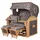 Mr. Deko Strandkorb Komplettset - bene living - Borkum XL Teak - PE grau - Modell 537 - inkl. Liftersystem