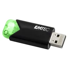 Emtec Click Easy B110 USB-Stick 3.2 64 GB, USB Typ-A Gen 1 (3.1 Gen 1) Ohne Deckel, Schwarz, Grün