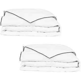 vidaXL Winter-Daunendecke 2 Stk. 155x220 cm