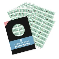 Mehrzeilige Namensaufkleber 110 Stück 50x15 mm