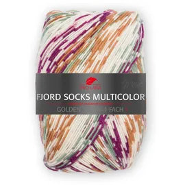 Pro Lana FJORD SOCKS MULTICOLOR 100 g 4-fach Sockenwolle mit einem einzigartigen Fjordmuster 425 m, Farbe:481