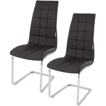 Estexo Freischwinger Küchenstuhl 2er Set Stuhl Schwingstuhl Stühle Braun