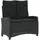 furnicato Gartenbank Verstellbar 110 x 60 x 85 cm Schwarz