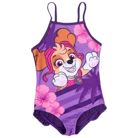 UNITED LABELS Paw Patrol Badeanzug mit Rüschen Skye Schwimmanzug lila | Gr.: 122-128