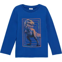 S.Oliver - Longsleeve mit Dino-Print, Kinder, blau, 116/122