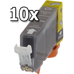 10 Ampertec Tinten ersetzt Canon CLI-526GY  grau