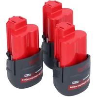 Milwaukee Akku Set 3x M12 HB2.5 High Output 12