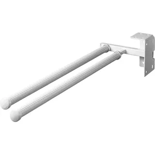 HAILO Handtuchhalter 3142901 reinweiß 2-teilig 430 mm ausziehbar