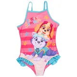 UNITED LABELS United Labels® Badeanzug mit Rüschen für Mädchen - Skye & Everest Pawfect Summer Schwimmanzug Kinder (DE/NL/SE/PL, Numerisch, 122, 128, Regular, Rosa/Blau) - 122-128
