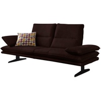 W.SCHILLIG 2,5-Sitzer broadway, Designsofa mit tollem Sitzkomfort, Sitztiefenverstellung, Kopfteil- & Seitenteilverstellung, Breite 216cm braun