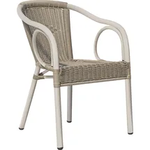 GGM Möbel ARGOS Bistro Rattanstuhl 4 St.  Grau  stapelbar