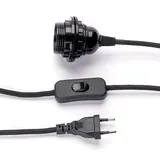 ORION LIGHTSTYLE Textil-Leuchtenpendel E27 Schwarz