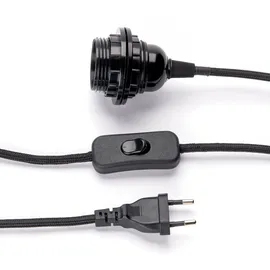 ORION LIGHTSTYLE Textil-Leuchtenpendel E27 Schwarz