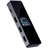 DockCase USB-C® Dockingstation Universal integriertes Display, inkl. Ladefunktion, USB-C® Power Delivery, integrierter Kartenleser