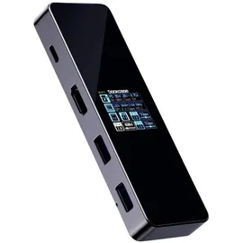 DockCase USB-C® Dockingstation Universal integriertes Display, inkl. Ladefunktion, USB-C® Power Delivery, integrierter Kartenleser